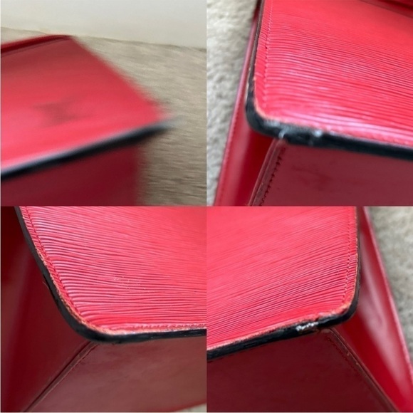 Louis Vuitton Red Satchel Bag with Structured Design - Picture 8 of 14